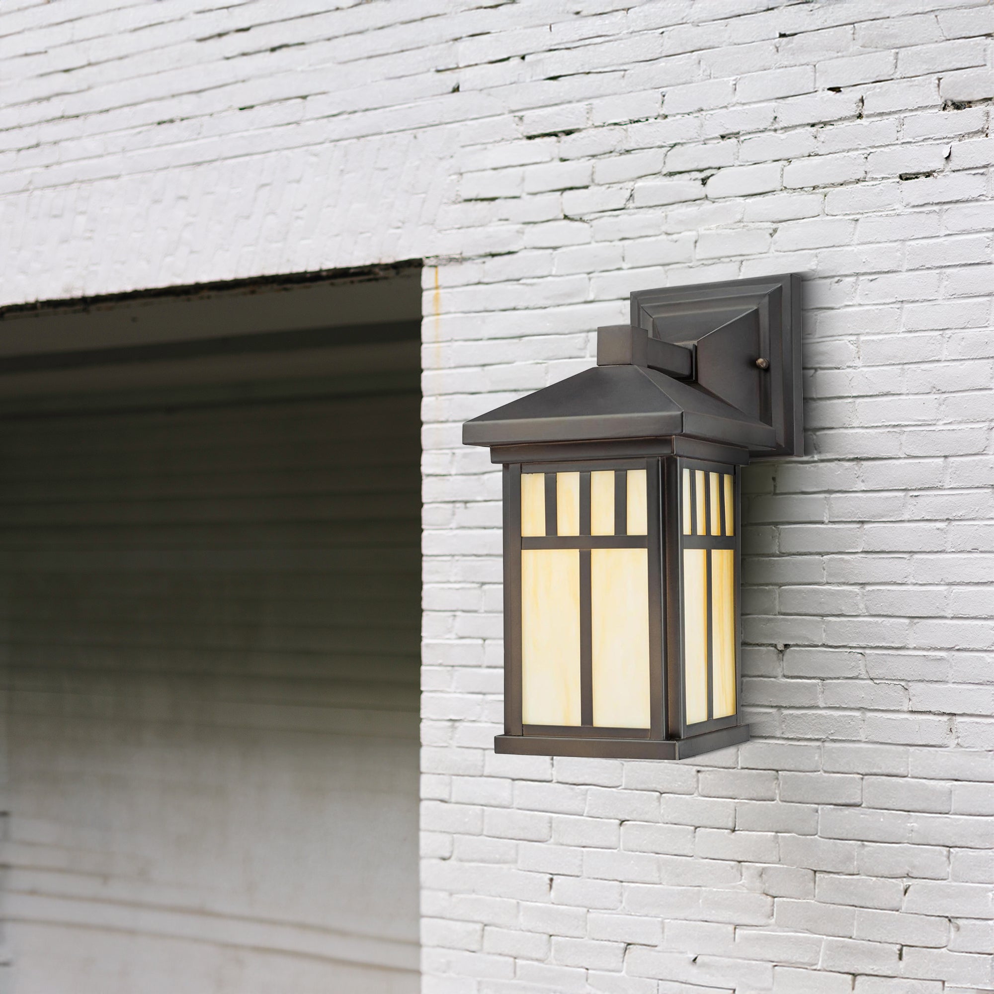 Westinghouse Burnham Light Exterior Wall Mount Lantern & Honey Glass (Open Box) - VMInnovations