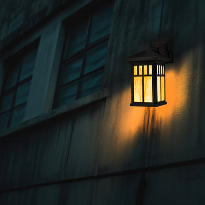 Westinghouse Burnham Light Exterior Wall Mount Lantern & Honey Glass (Open Box) - VMInnovations