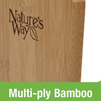 Nature's Way Bamboo Bird Feeder with Removable Fresh Seed Tray for Outdoor Birds