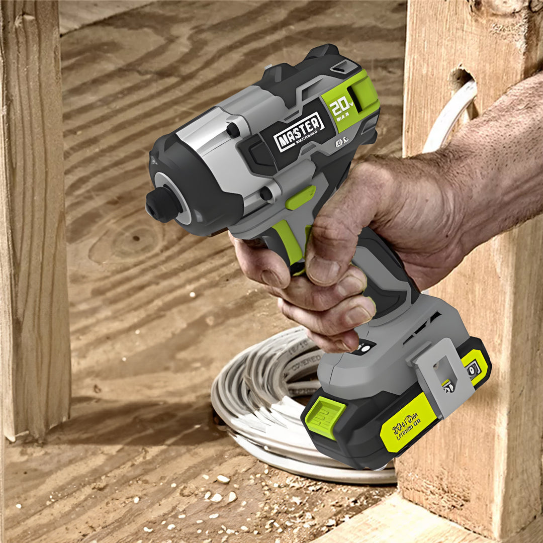 Master Mechanic 20V Compact Cordless Impact Driver Kit Brushless Motor(Open Box)