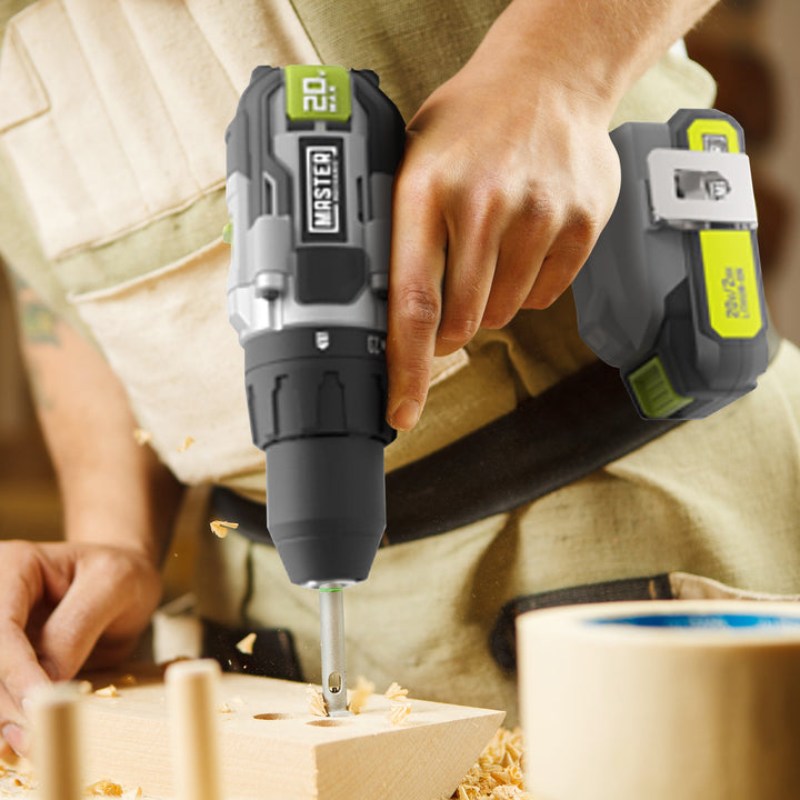 Master Mechanic 20V Cordless 1/2" Drill & Impact Driver Tool Kit (For Parts)