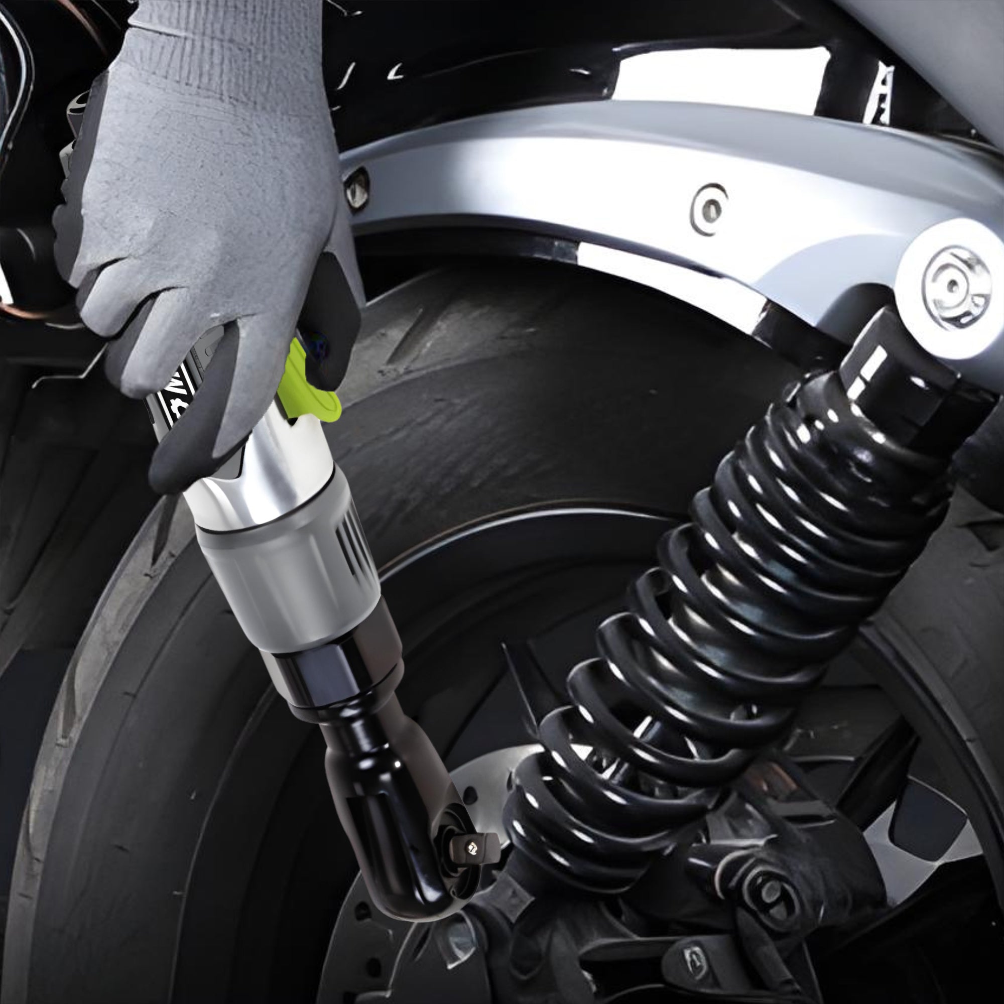 Master Mechanic Air Ratchet with Die Cast Aluminum Housing and Rubber Handle - VMInnovations