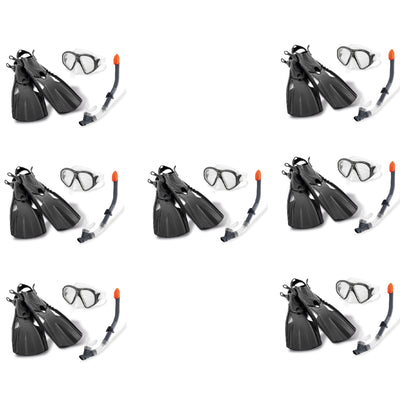 Intex Reef Rider Swim Diving Goggle Mask Snorkeling Set, 14 to Adult (7 Pack)