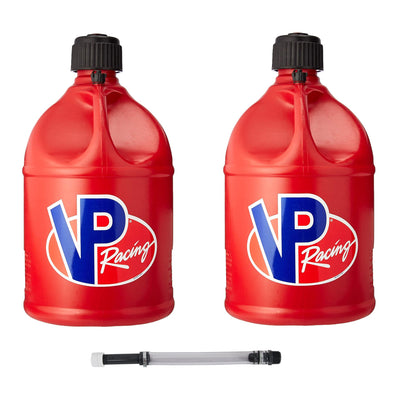 VP Racing Fuels 5.5 Gallon Utility Container Red w/ 14' Standard Hose (2 Pack)