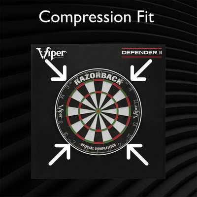Viper Defender II Steel Tip Dart Square Backboard Surround, Black (Open Box) - VMInnovations