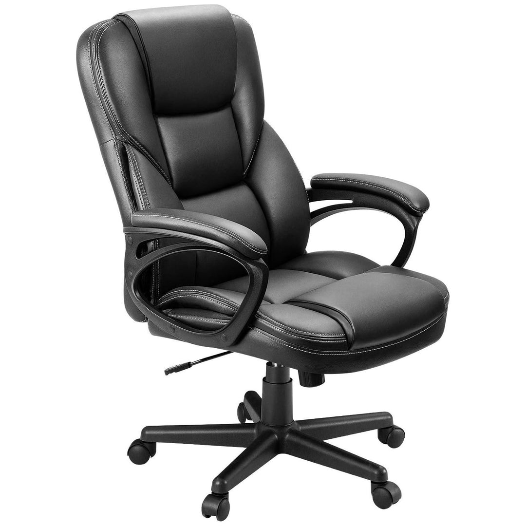 Furmax Office Chair High Back Adjustable Supportive Swivel Seat, Black(Open Box)