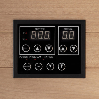 Lifesmart 2 Person Infrared Sauna w/ 5 Heaters, Natural Light Wood (Open Box) - VMInnovations