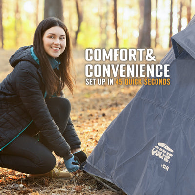 CLAM Quick-Set Apex Portable Outdoor A-Frame Hiking Camping Tent, (Open Box)