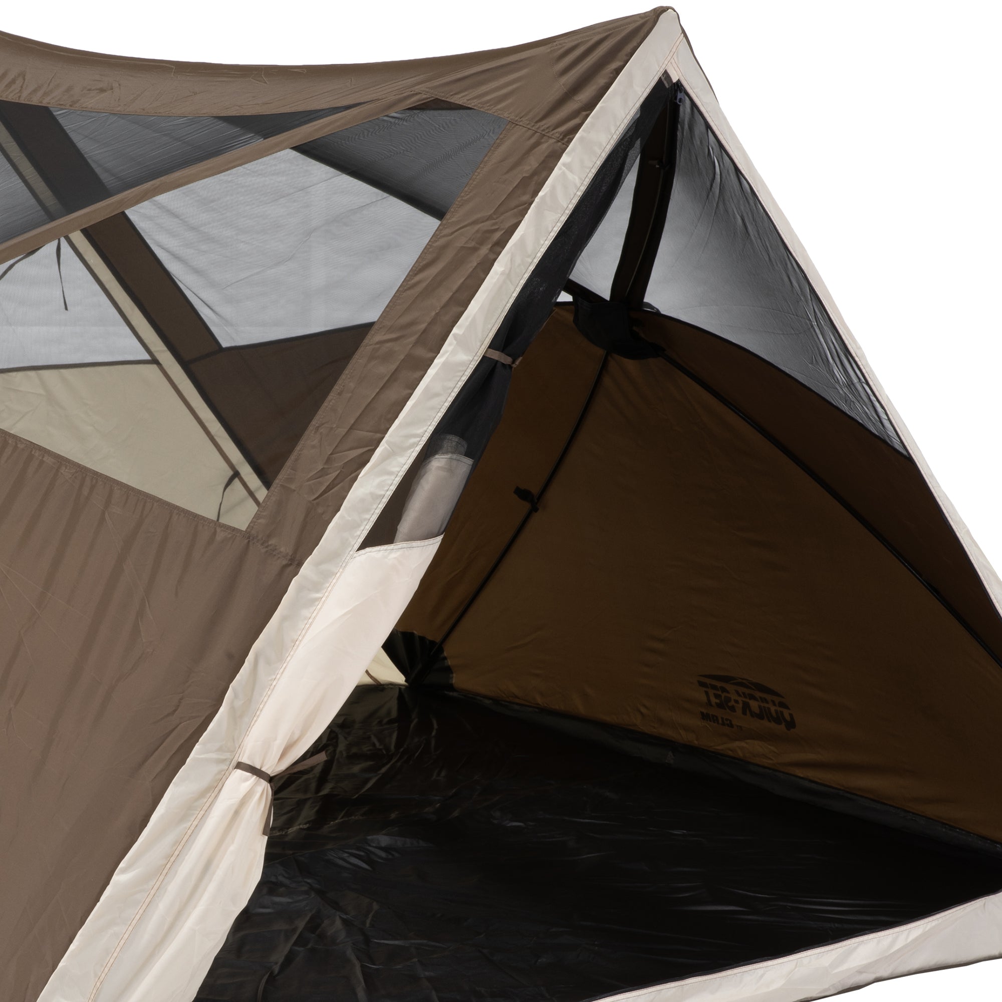 CLAM Quick-Set Apex 8 x 8 Ft Portable Outdoor A-Frame Hiking Camping Tent, Brown - VMInnovations