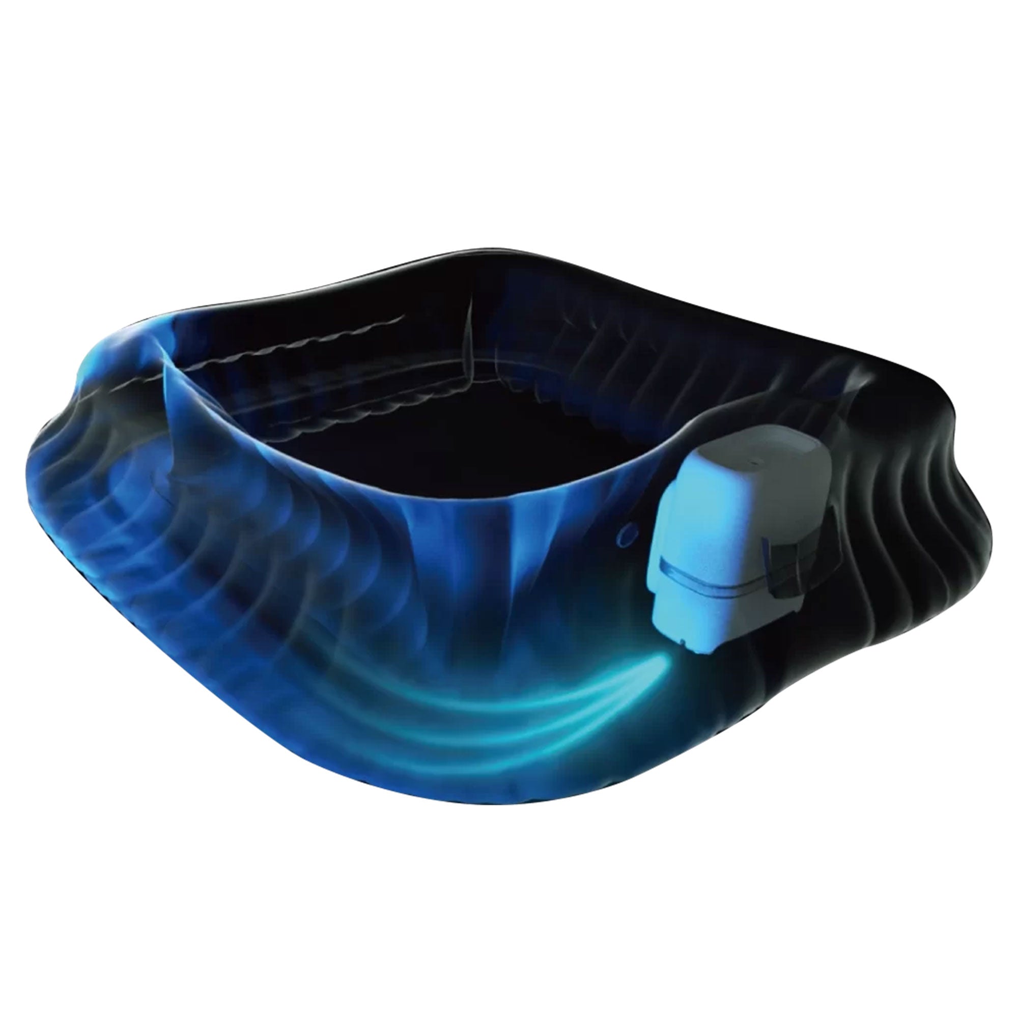 MSpa Round Inflatable Bubble Spa, 4 to 6 Person Hot Tub with LED Lights, Aurora - VMInnovations