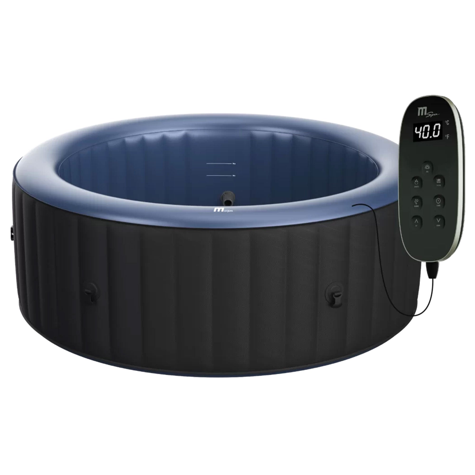 MSpa Round Inflatable Bubble Massage Spa, 4 to 6 Person Outdoor Hot Tub, Bergen - VMInnovations