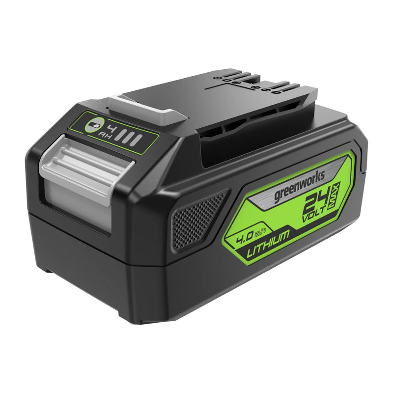 Greenworks 24 Volt Max Lithium Ion Battery, 4 Amp Rechargeable Power Pack, Black