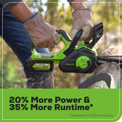 Greenworks 2 Pack 24 Volt Max Lithium Ion Battery, 4 Amp Rechargeable Power Pack