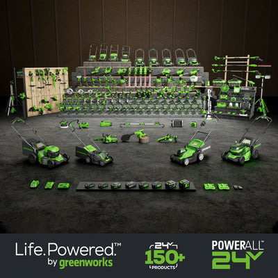 Greenworks 2 Pack 24 Volt Max Lithium Ion Battery, 4 Amp Rechargeable Power Pack