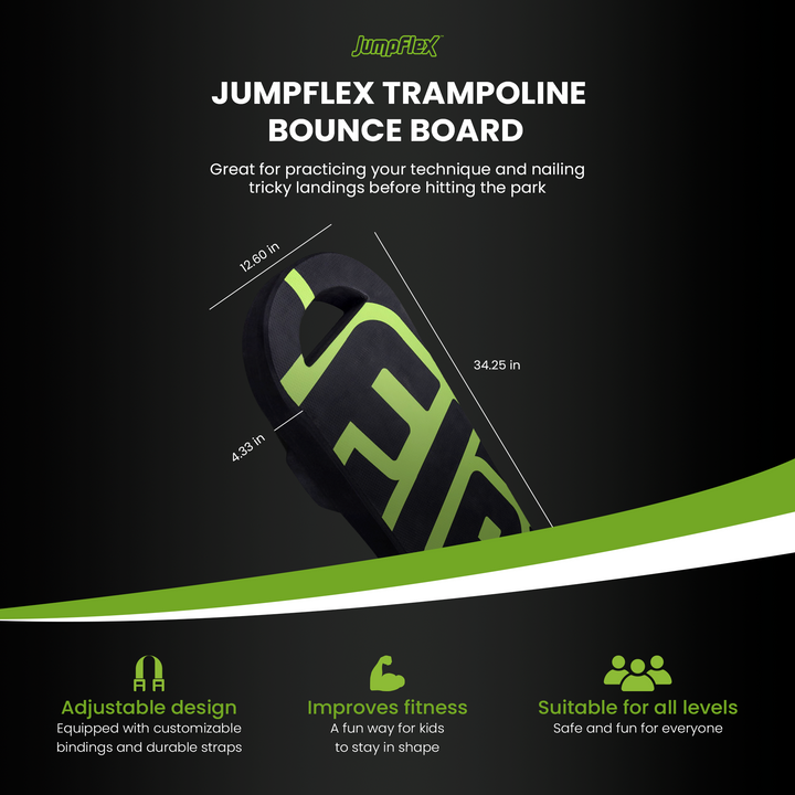 JumpFlex Trampoline Bounce Board FLEXBOARD, for Skateboard & Snowboard Practice - VMInnovations