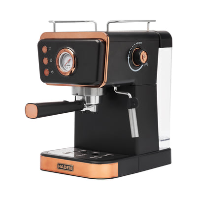 Haden Barista Espresso Machine 20-Bar Espresso Maker, Black & Copper (Open Box) - VMInnovations