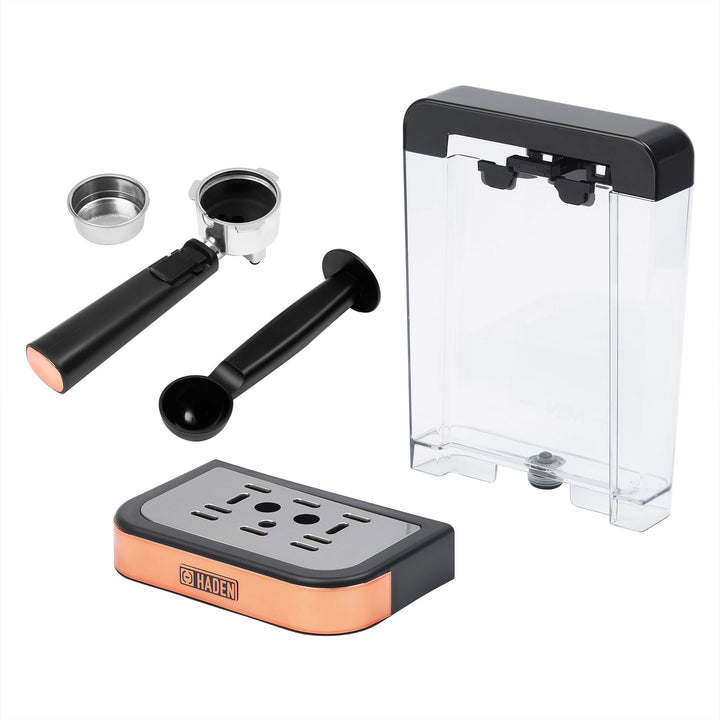 Haden Barista Brew Espresso Machine 20-Bar Espresso Maker, Black & Copper (Used) - VMInnovations