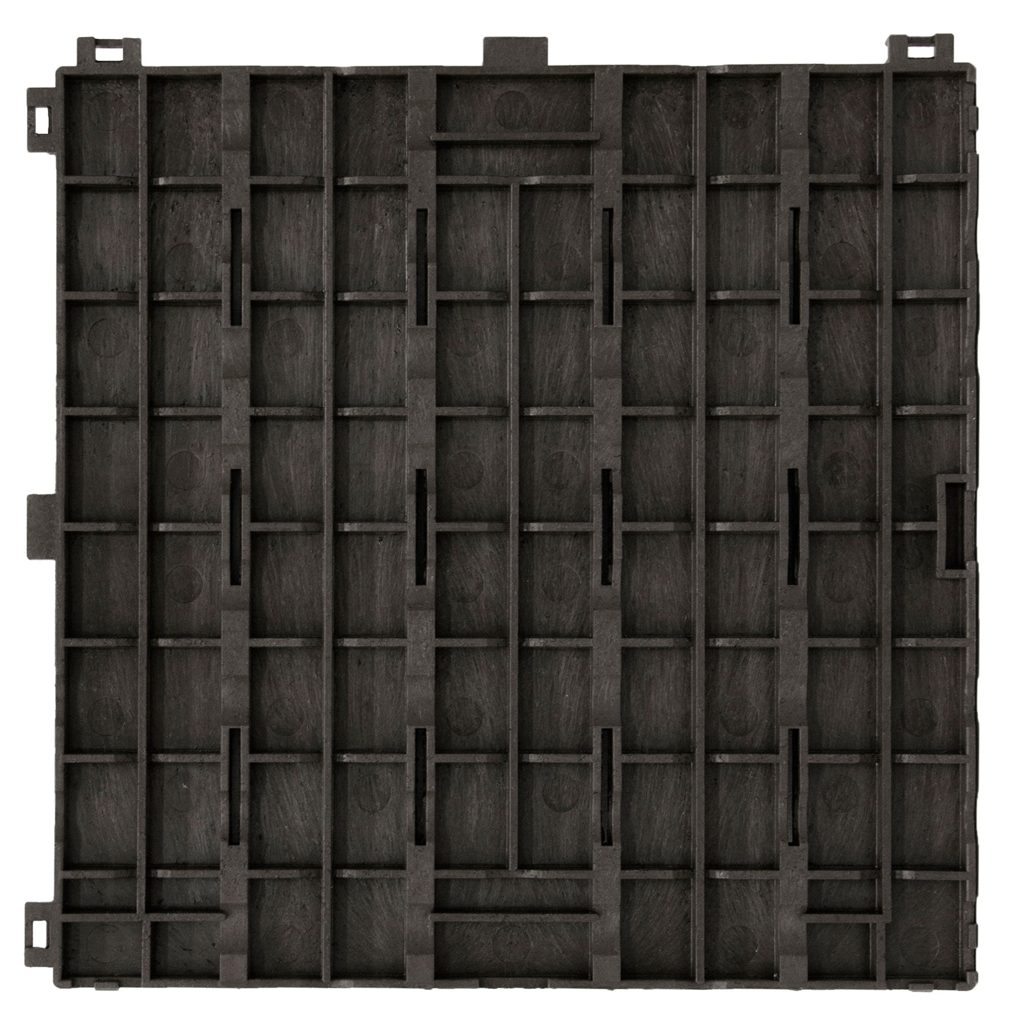 EcoTrend 12"x12" Interlocking Outdoor Balcony Deck Tiles, 24-Pk,  Black (Used)