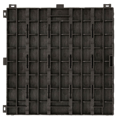 EcoTrend 12"x12" Interlocking Outdoor Balcony Deck Tiles, 24-Pk,  Black (Used)