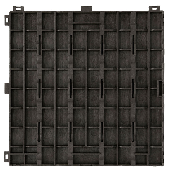 EcoTrend 12"x12" Interlocking Outdoor Balcony Deck Tiles, 24-Pk,  Black (Used) - VMInnovations