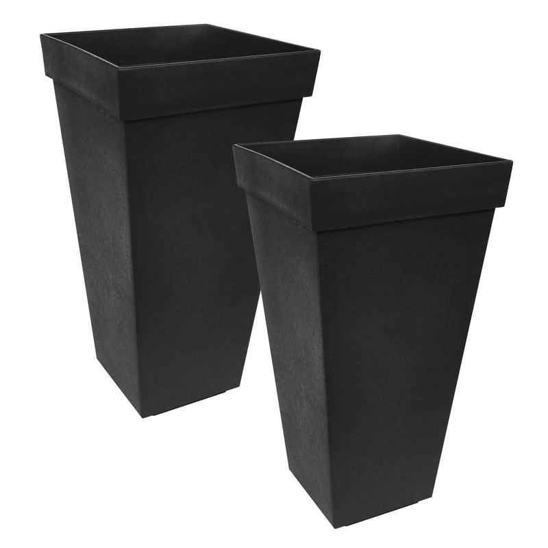 Tierra Verde 2 Pack Indoor Outdoor Self Watering Planter, Symphony, 15 x 28 in.