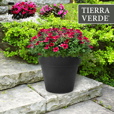 Tierra Verde 2pk Baritone Planter, Self Watering Pot, 18"W x 16"H (Open Box)