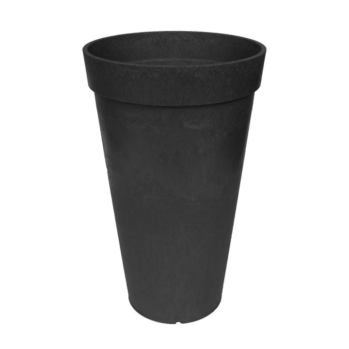 Tierra Verde Aria Indoor Outdoor Self Watering Planter, 12.5"W x 20"H, Black