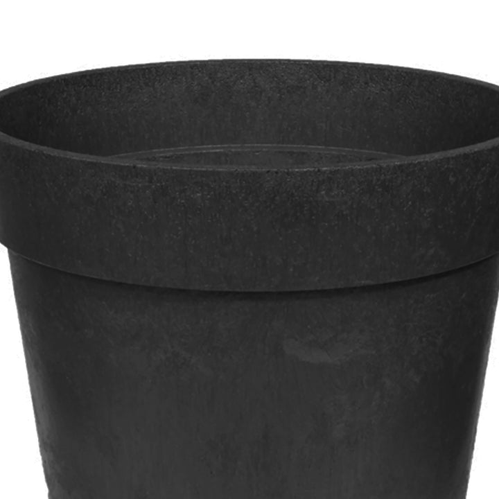 Tierra Verde Aria Indoor Outdoor Self Watering Planter, 12.5"W x 20"H, Black