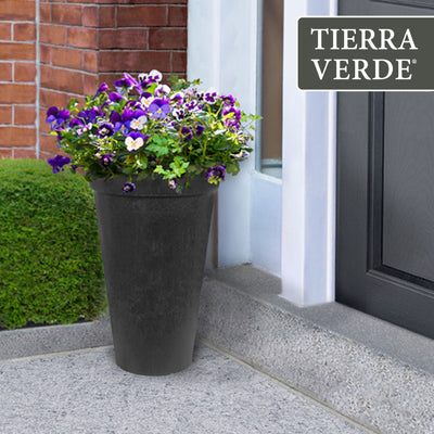 Tierra Verde 2pk Aria Indoor Outdoor Self Watering Planter 12.5"Wx20"H(Open Box) - VMInnovations