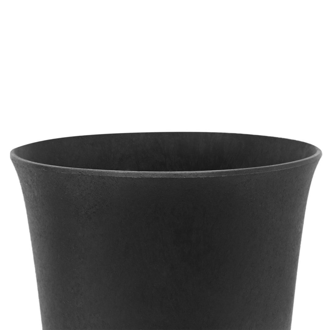 Tierra Verde Indoor Outdoor Self Watering Urn Planter, 14"W x 23"H Black (Used)