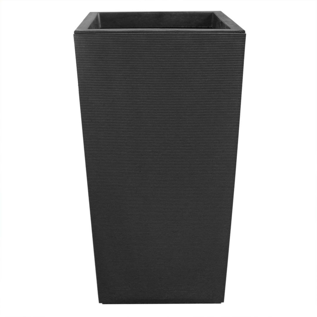 Tierra Verde Citadel Horizon Self Watering Square Planter, Black (Open Box)