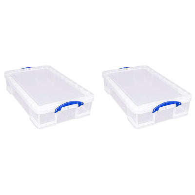 Really Useful Box 33L Storage Container w/Snap Lid & Clip Lock Handle, 2 Pack - VMInnovations