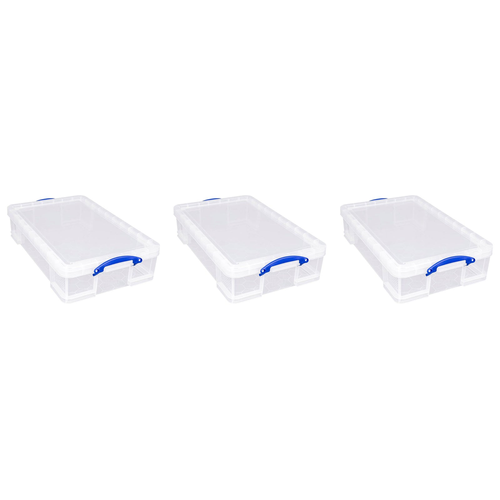 Really Useful Box 33L Storage Container w/Snap Lid & Clip Lock Handle, 3 Pack - VMInnovations
