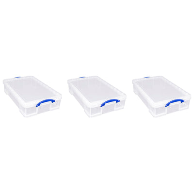Really Useful Box 33L Storage Container w/Snap Lid & Clip Lock Handle, 3 Pack - VMInnovations