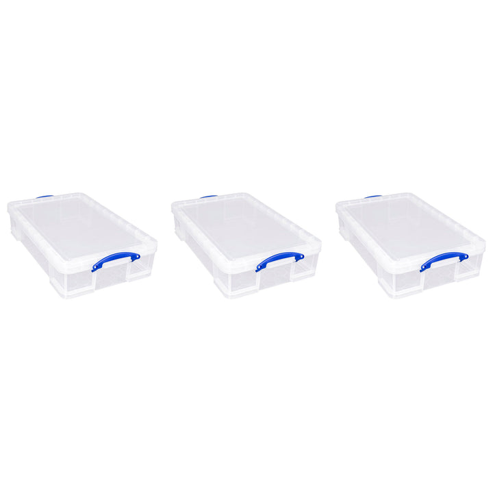 Really Useful Box 33L Storage Container w/Snap Lid & Clip Lock Handle, 3 Pack