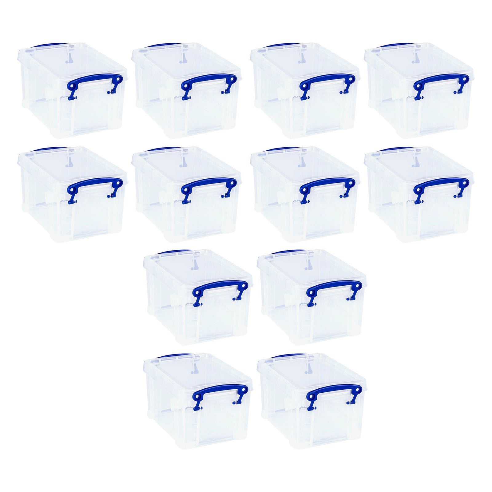 Really Useful Box 1.6L Storage Container w/Snap Lid & Clip Lock Handle, 12 Pack - VMInnovations