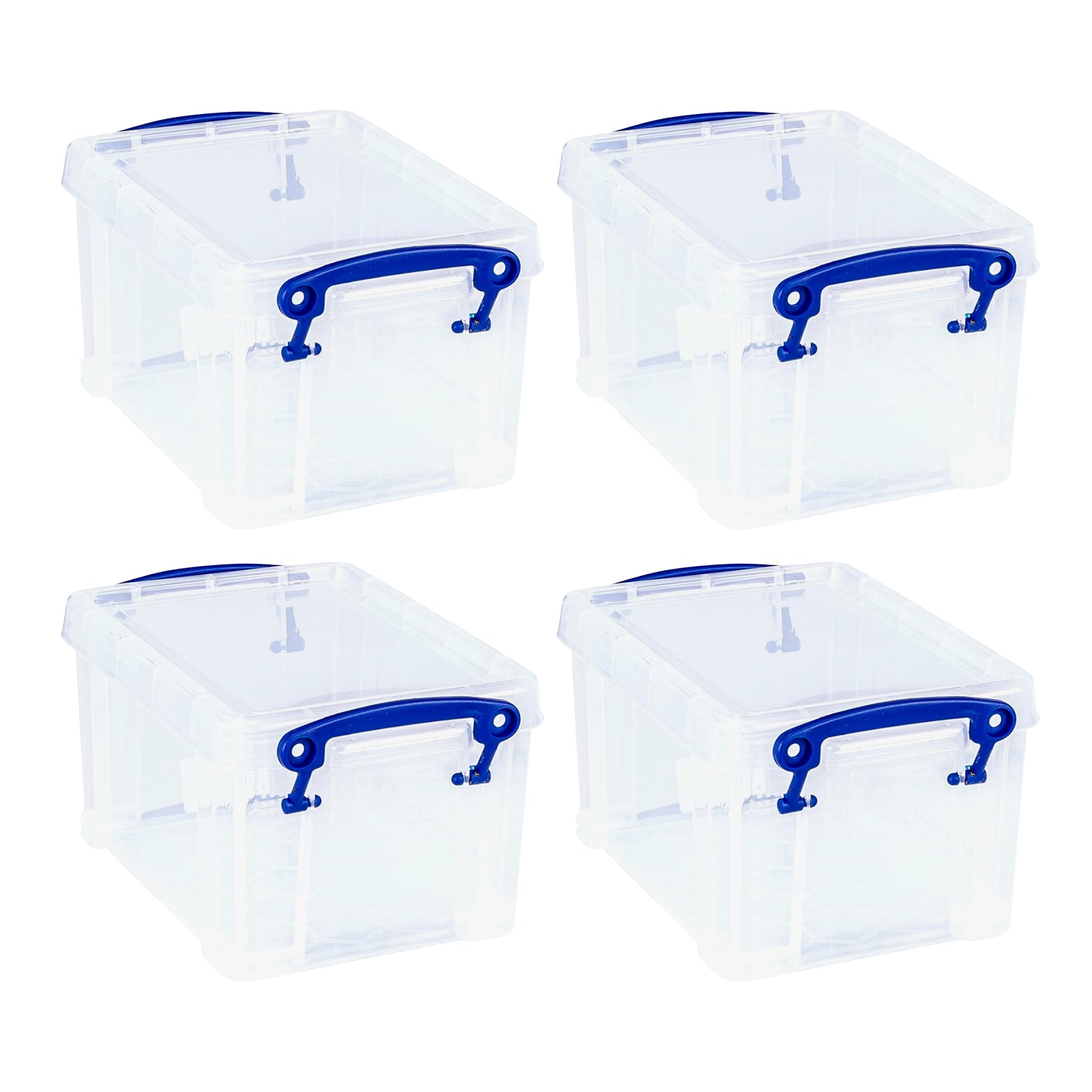 Really Useful Box 1.6L Storage Container w/Snap Lid & Clip Lock Handle, 12 Pack - VMInnovations