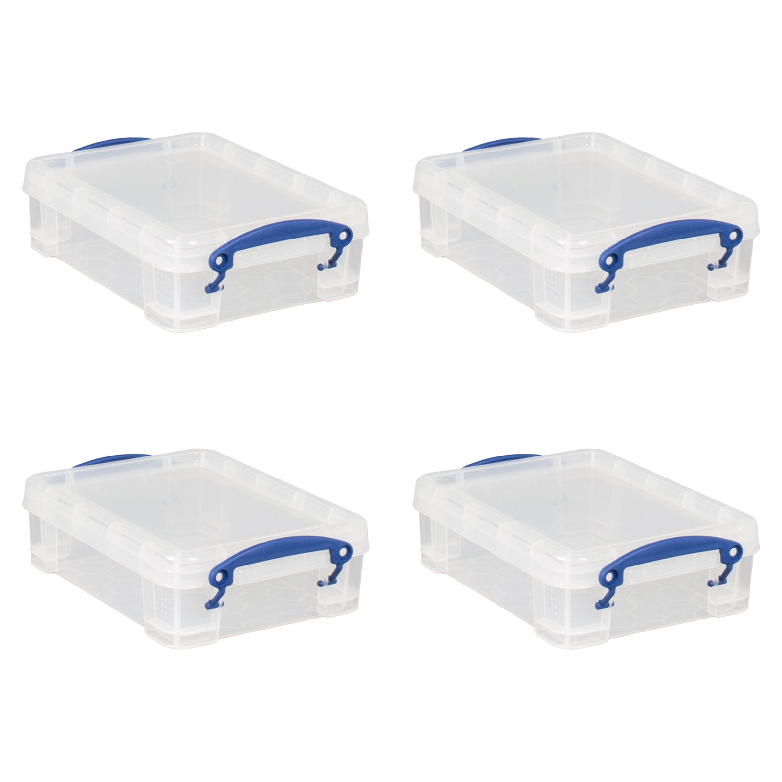 Really Useful Box 1.75L Storage Bin w/Snap Lid & Clip Lock Handle, 12 Pck, Clear - VMInnovations