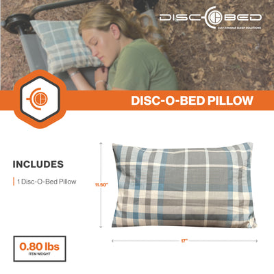 Disc-O-Bed Lightweight Travel Pillow, Packable with Washable Cover (Open Box) - VMInnovations