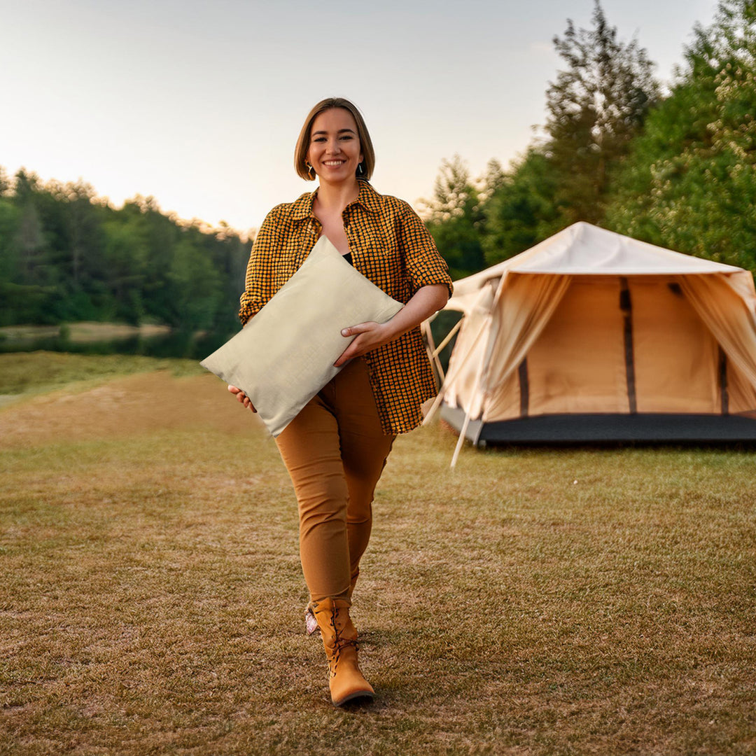 Disc-O-Bed Lightweight Travel Pillow, Packable with Washable Cover (Open Box) - VMInnovations
