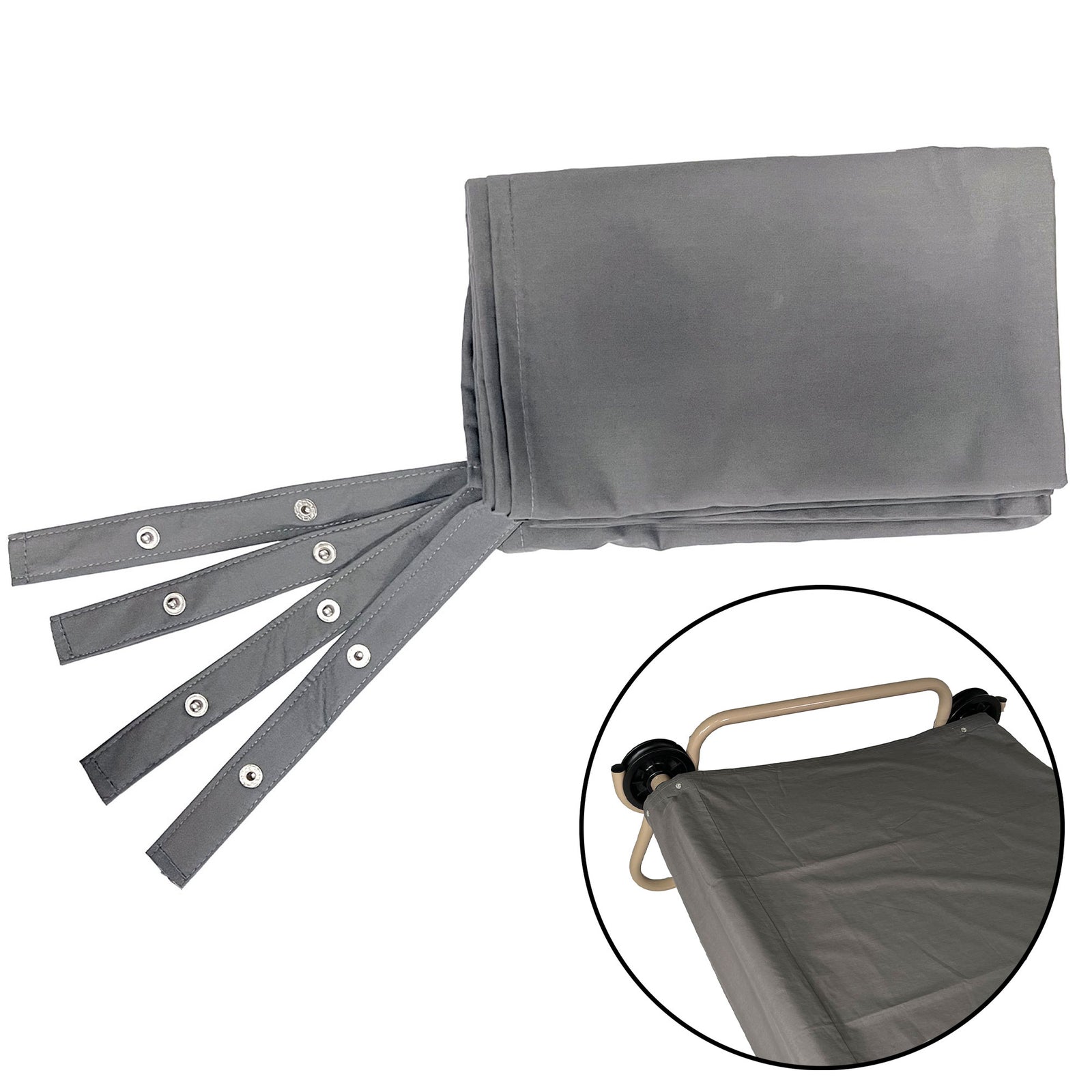 Disc-O-Bed L/XL Cot Sheet for Portable Bed Systems & Camping, Grey (Open Box) - VMInnovations