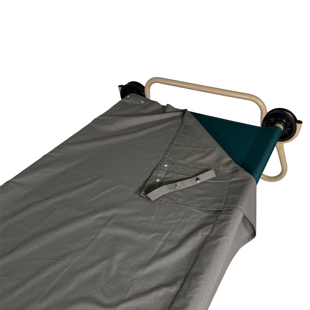 Disc-O-Bed L/XL Cot Sheet for Portable Bed Systems & Camping, Grey (Open Box)