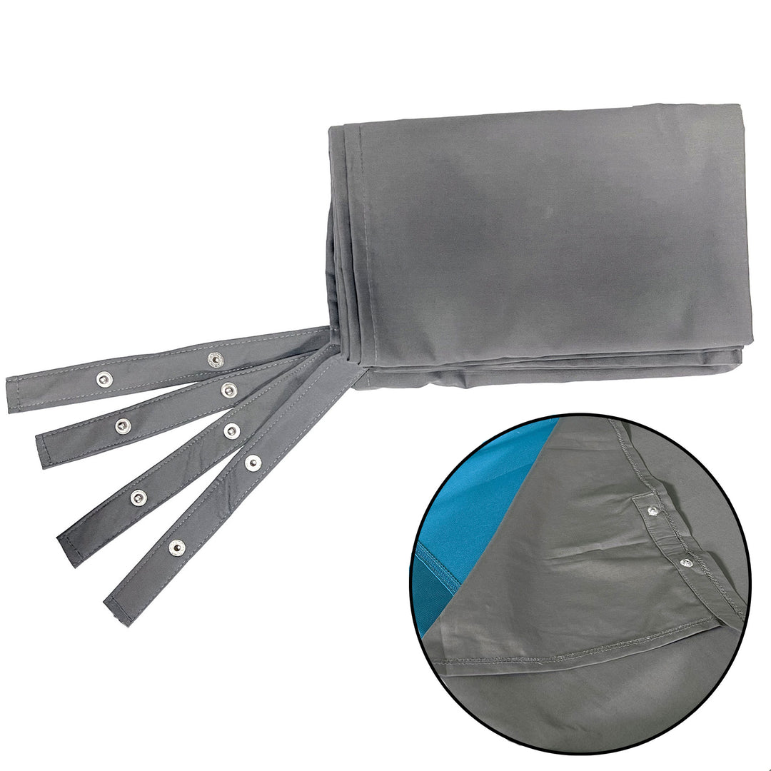 Disc-O-Bed Kids Cot Sheet for Portable Folding Bed Systems & Camping, Grey(Used) - VMInnovations