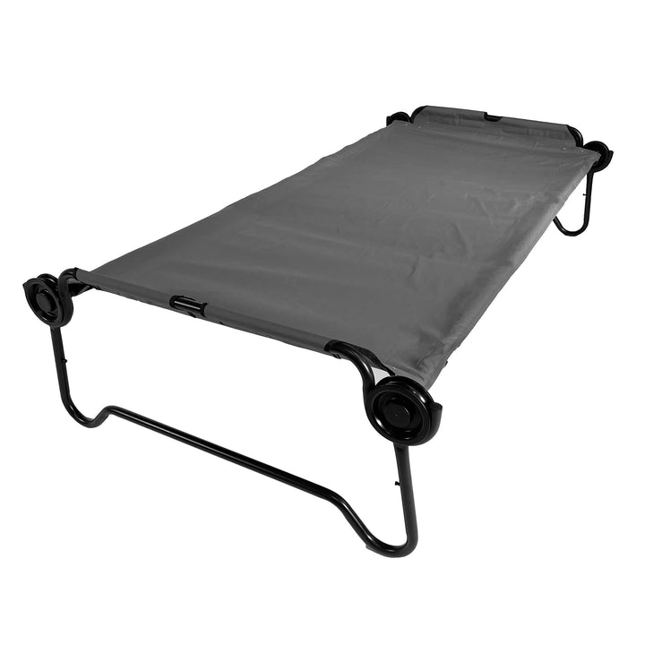 Disc-O-Bed 2XL Cot Sheet for Portable Folding Bed Systems and Camping, Grey