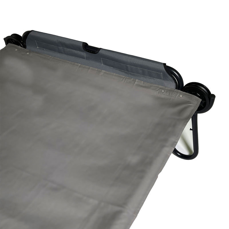 Disc-O-Bed 2XL Cot Sheet for Portable Folding Bed Systems and Camping, Grey