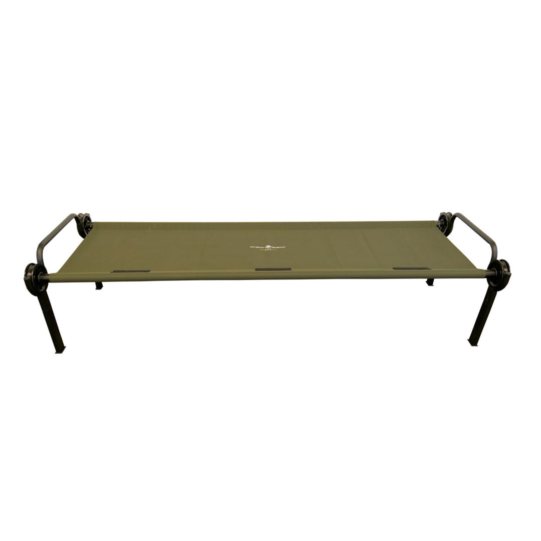 Disc-O-Bed ONE Lightweight Folding Camping Cot Bed for Adults, Olive Green(Used)