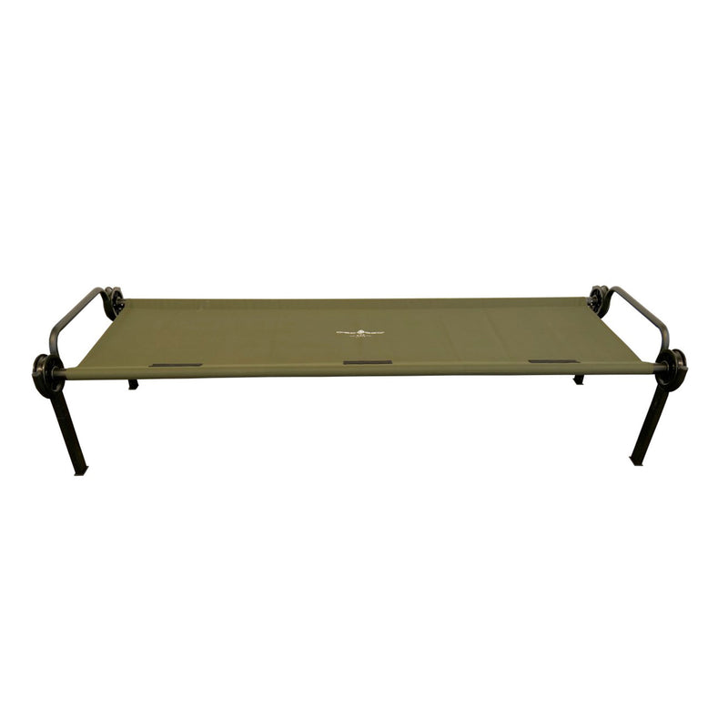 Disc-O-Bed ONE Large Lightweight Folding Camping Cot Bed for Adults, Olive Green