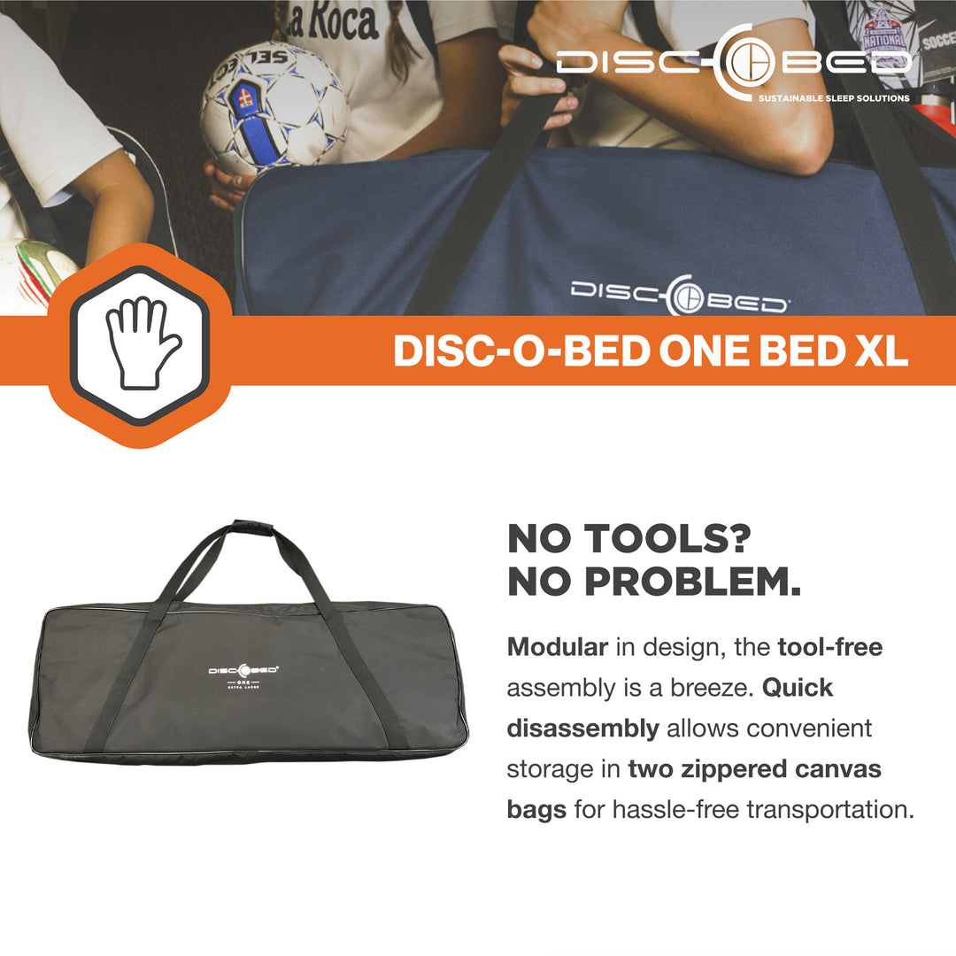 Disc-O-Bed XL Lightweight Folding Camping Cot Bed, Olive Green (Open Box) - VMInnovations