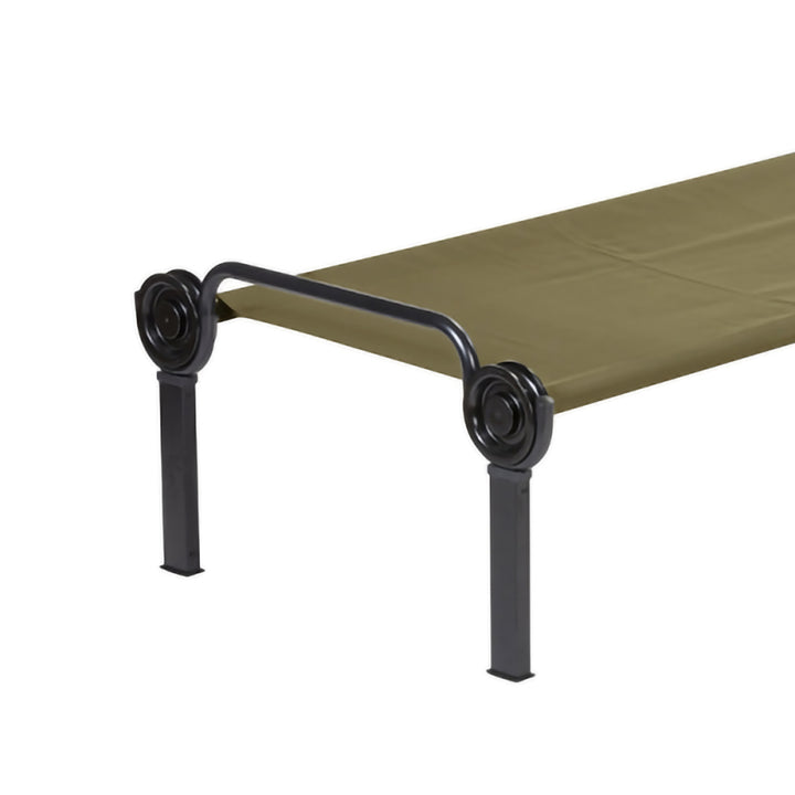 Disc-O-Bed XL Lightweight Folding Camping Cot Bed, Olive Green (Open Box) - VMInnovations