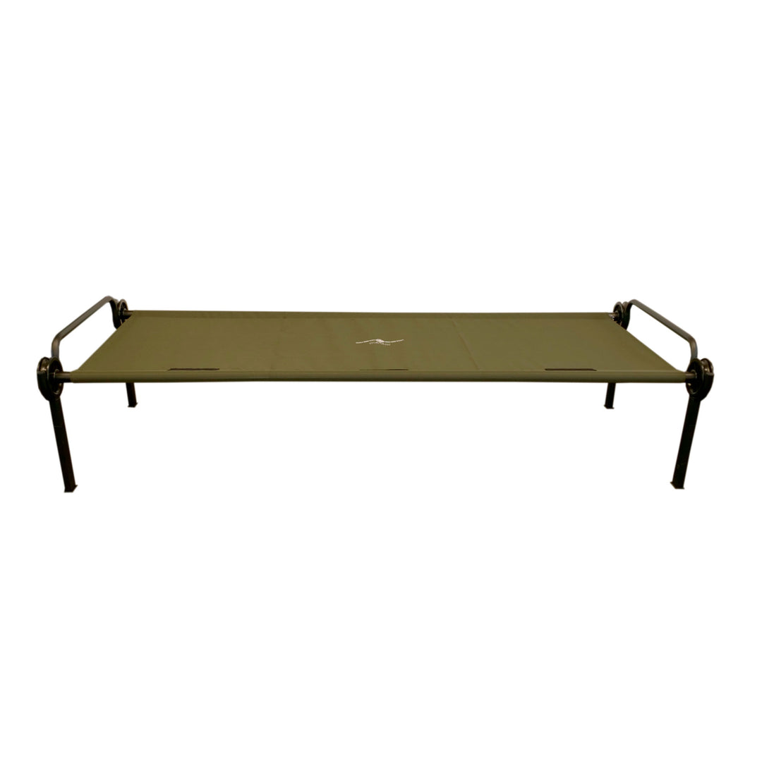 Disc-O-Bed XL Lightweight Folding Camping Cot Bed, Olive Green (Open Box) - VMInnovations